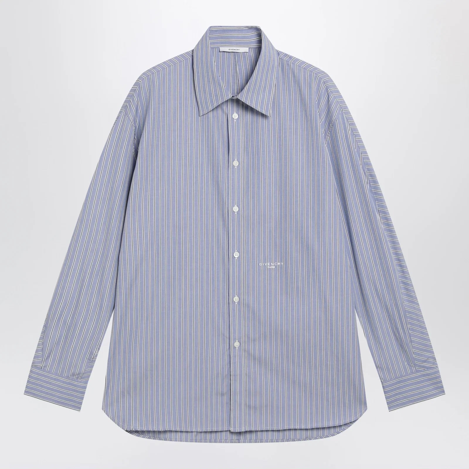 Givenchy White/blue striped poplin shirt