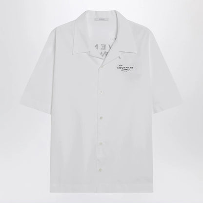 Givenchy White poplin shirt with logo print