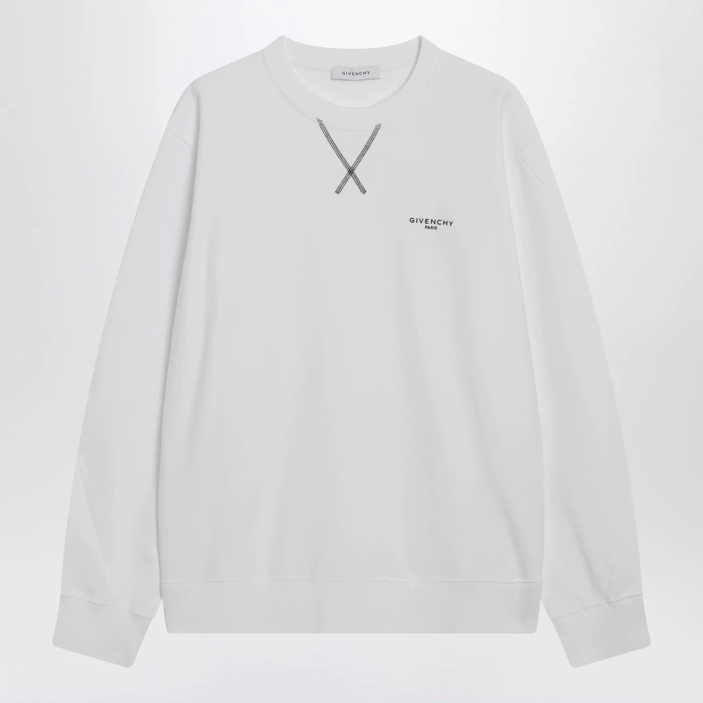 Givenchy White Couture Seam sweatshirt with embroidered logo