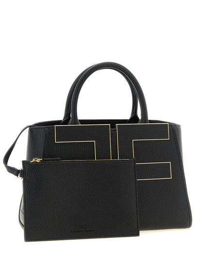 Elisabetta Franchi Maxi Logo Shopping Bag