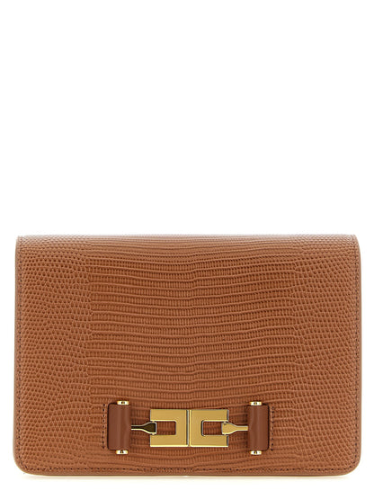 Elisabetta Franchi Lizard Print Crossbody Bag