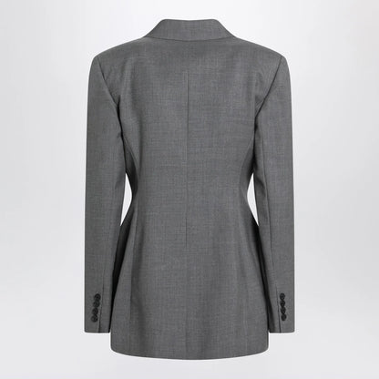 Givenchy Grey double-breasted wool jacket