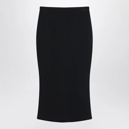 Givenchy Black midi skirt with pleats on the back
