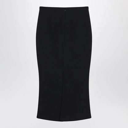 Givenchy Black midi skirt with pleats on the back