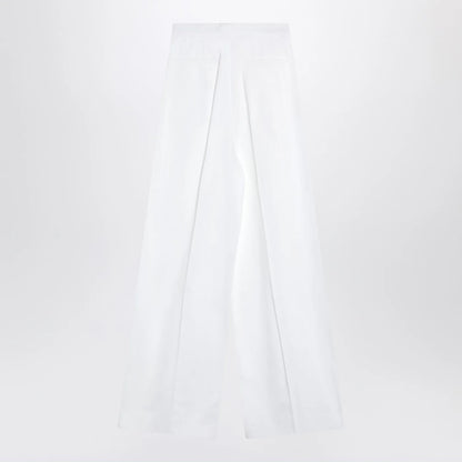 Givenchy White pleated cotton trousers