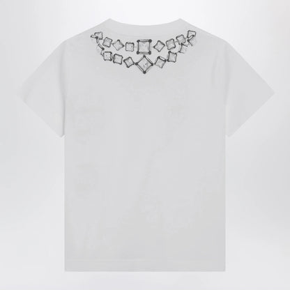 Givenchy Deconstructed Crystals cotton T-shirt in white