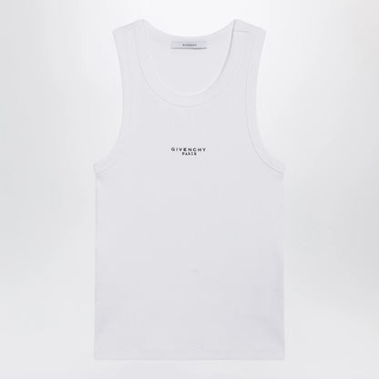 Givenchy White slim-fit tank top with logo
