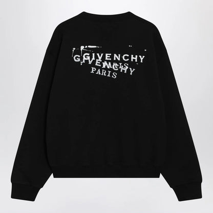 Givenchy Black brushed cotton sweatshirt with logo