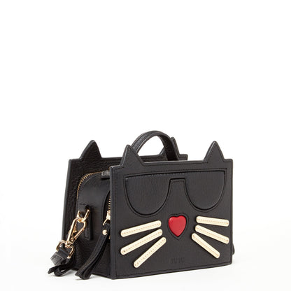 Leather Cat Bag Black Crossbody