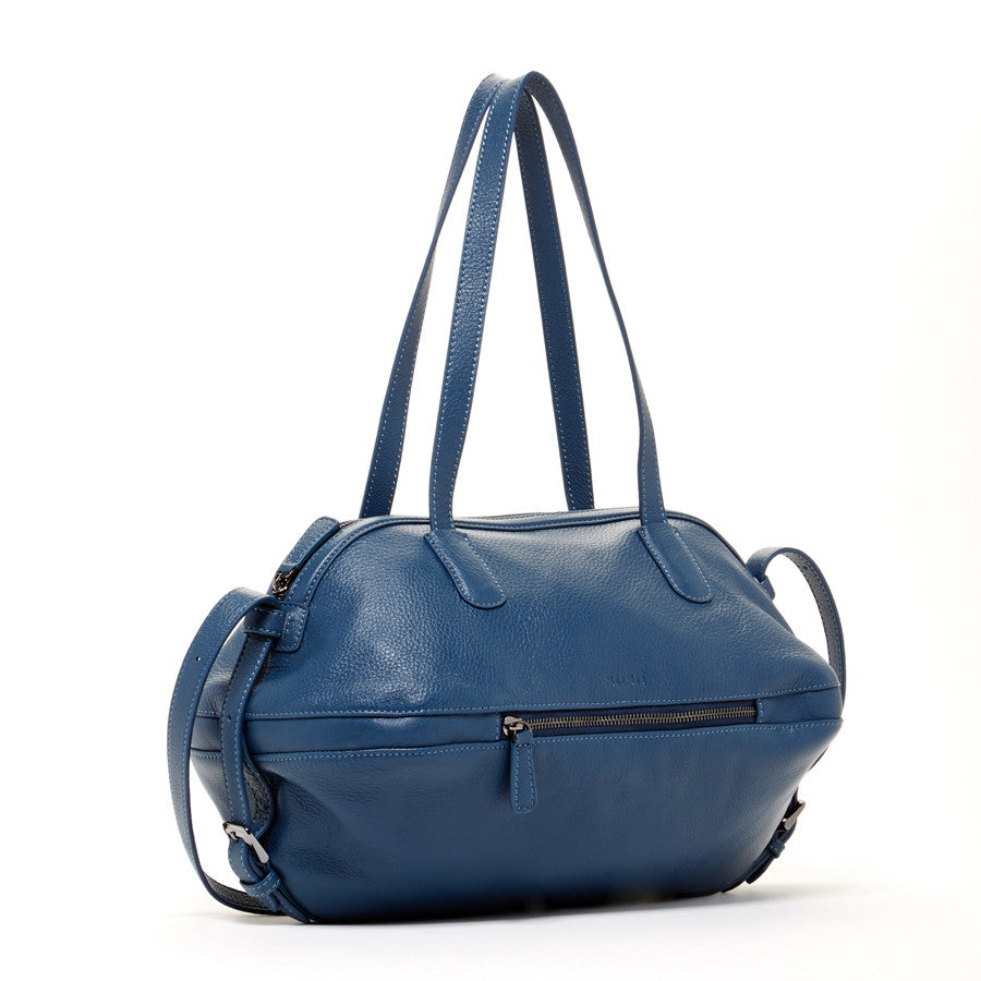 Catherine Blue Leather Satchel Bag