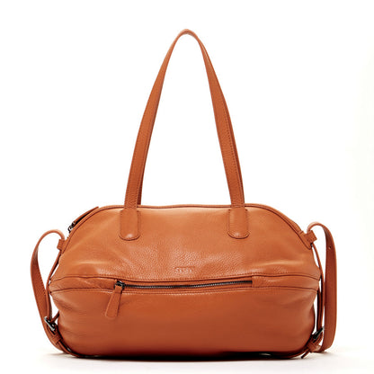 Catherine Leather Satchel Bag Brown