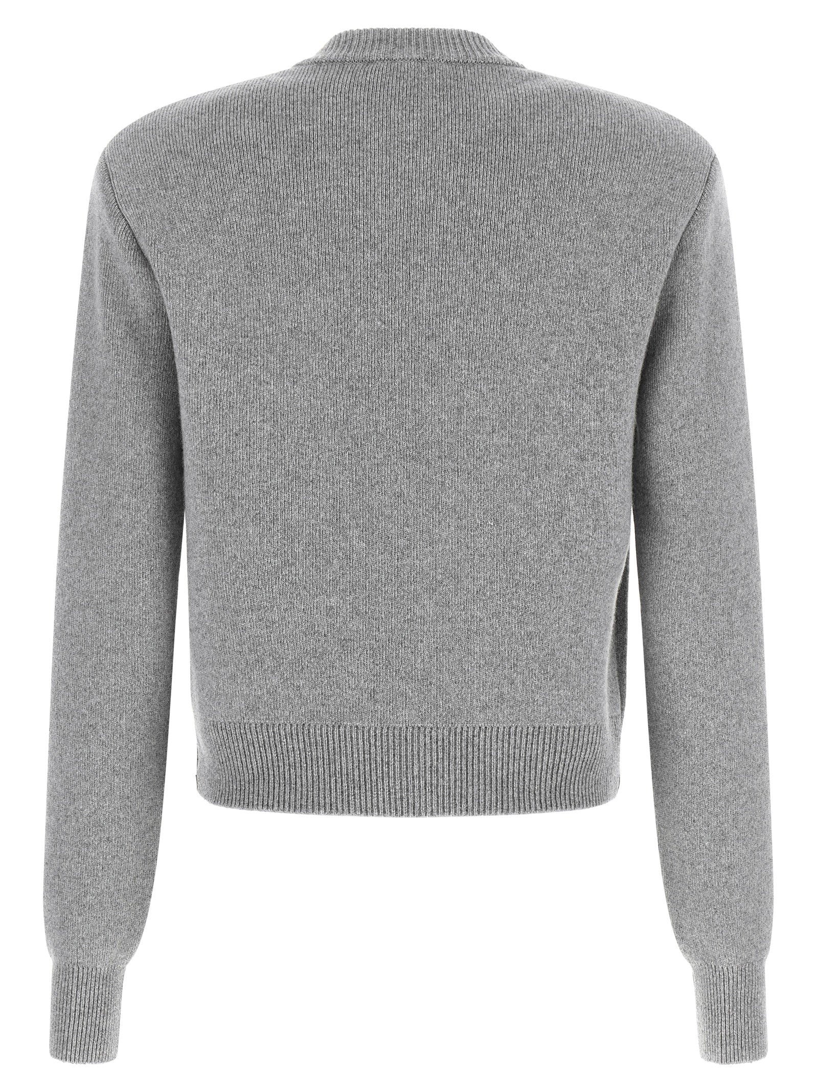 Balmain Sculpture Button Crew Neck Cardigan