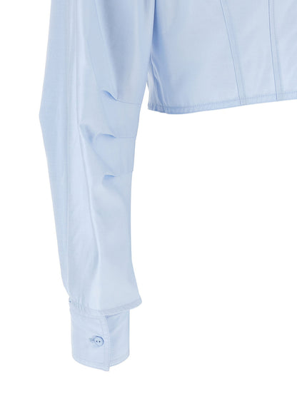 Elisabetta Franchi Cropped Shirt With Charms