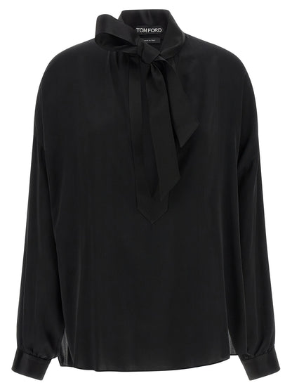 Tom Ford Lavallière Neck Blouse