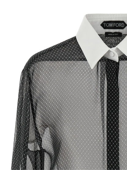 Tom Ford Lozenge Chiffon Shirt