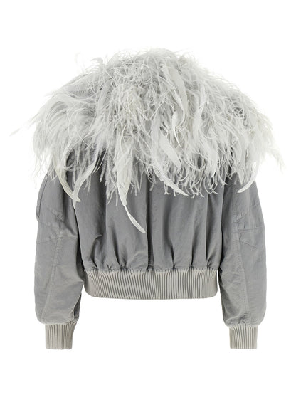 The Attico Feather Insert Bomber Jacket