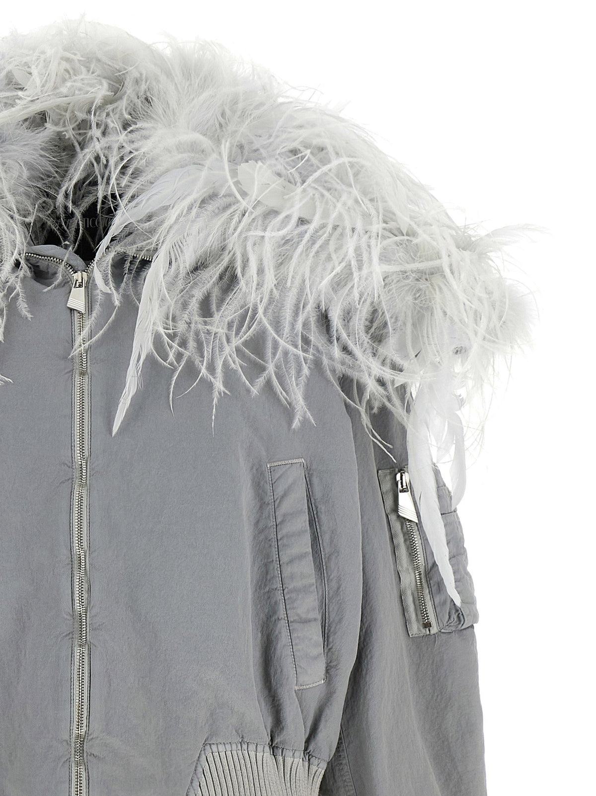 The Attico Feather Insert Bomber Jacket