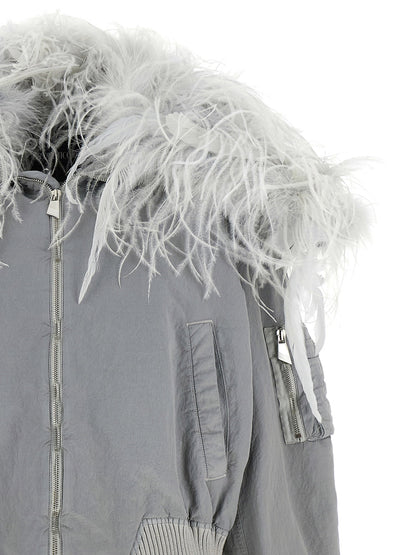 The Attico Feather Insert Bomber Jacket