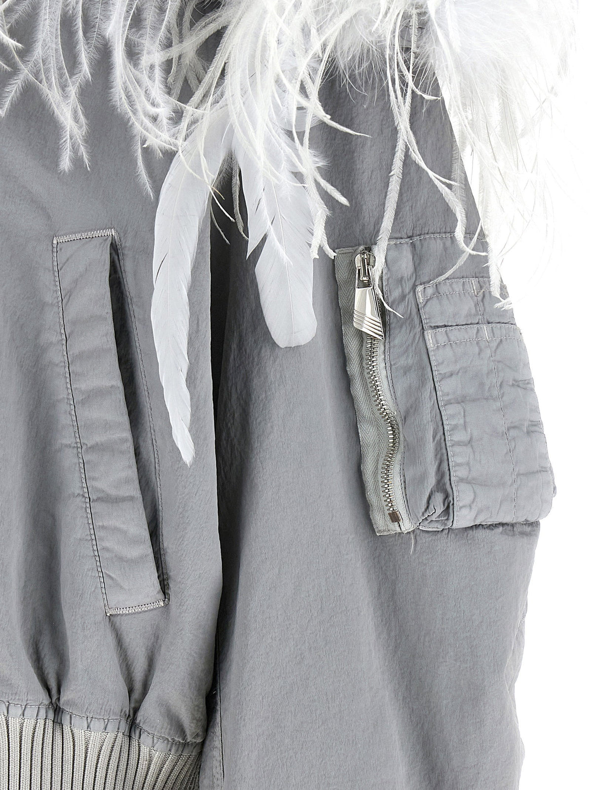The Attico Feather Insert Bomber Jacket