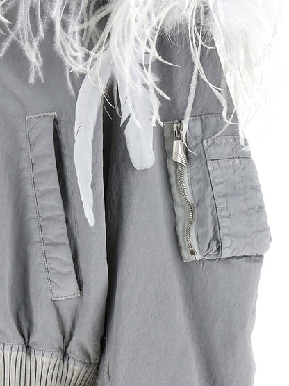 The Attico Feather Insert Bomber Jacket
