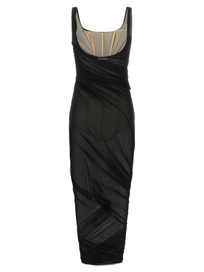 The Attico Dress With Transparencies