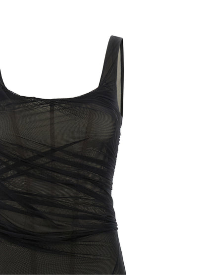 The Attico Dress With Transparencies