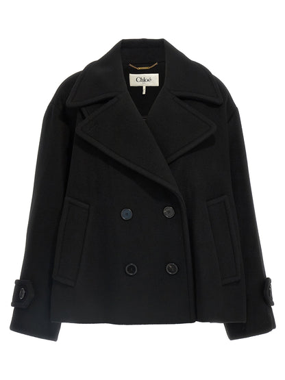 Chloé Double Breasted Wool Coat