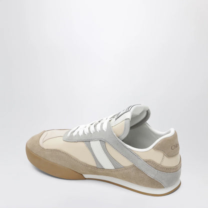 Chloé Kick sneakers in leather and suede in dove grey