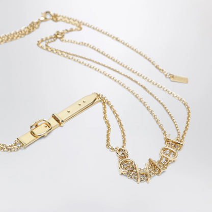Chloé Gold-tone belt with logo lettering