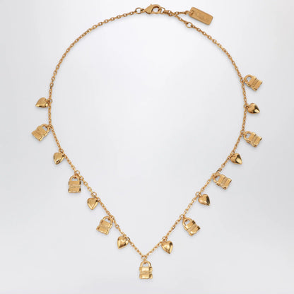 Chloé Paddington necklace with gold-tone brass charms