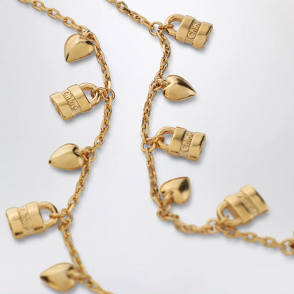Chloé Paddington necklace with gold-tone brass charms