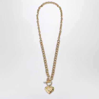 Chloé Gold/Ivory heart chain necklace