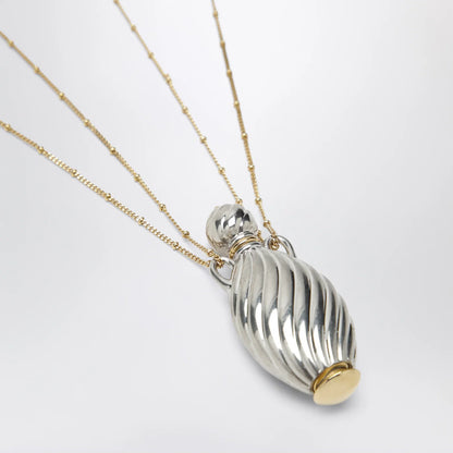 Chloé Gold- and silver-plated brass bottle pendant necklace