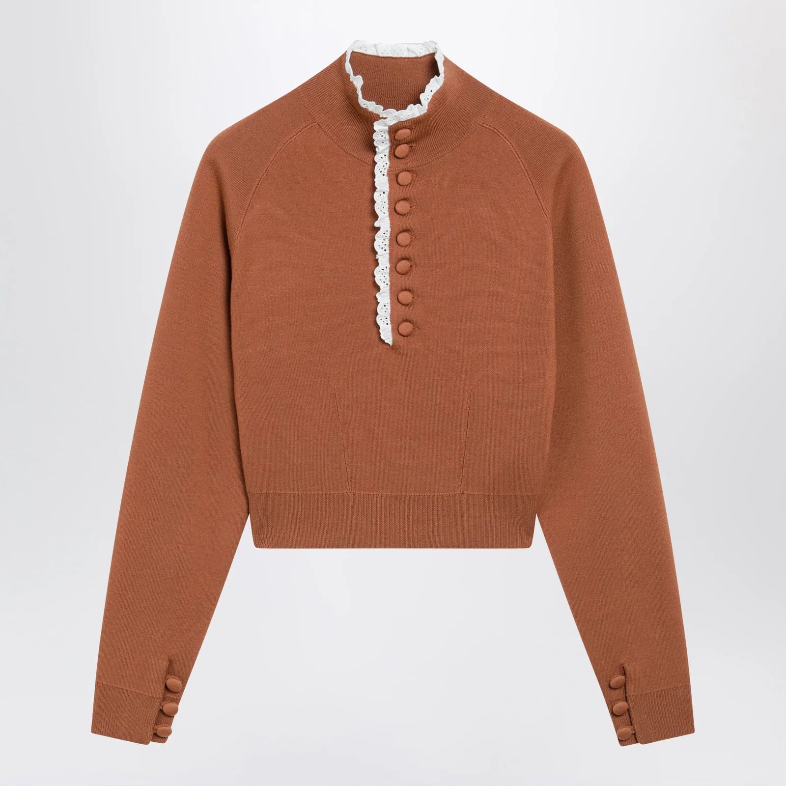 Chloé Cognac-colored wool sweater