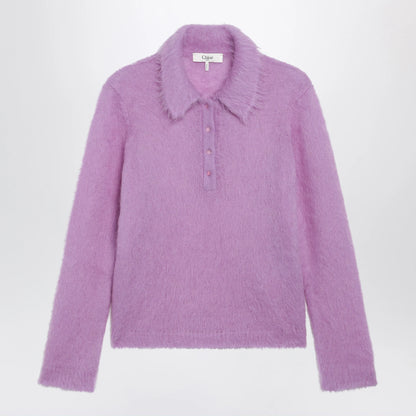 Chloé Lavender alpaca-blend cardigan
