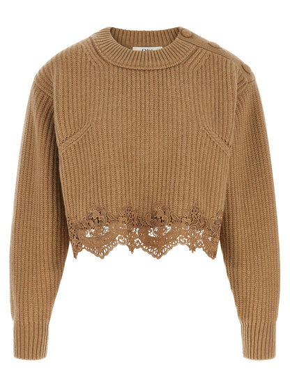 Chloé Cropped Lace Sweater