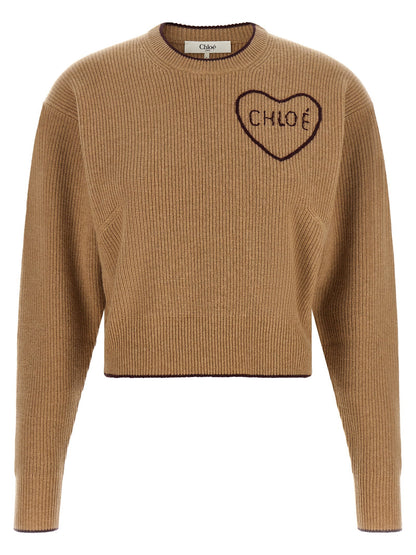 Chloé Heart Intarsia Sweater