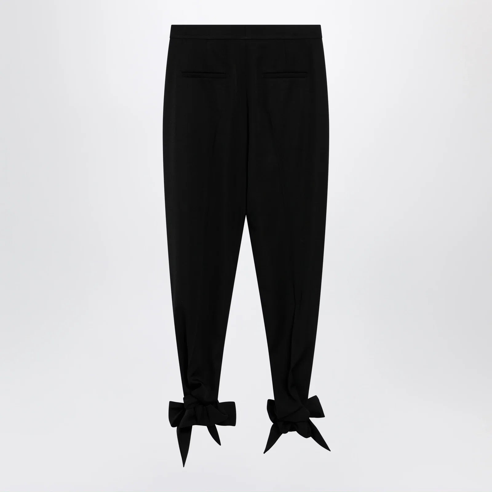 Chloé Black pleated fluid crêpe de chine trousers