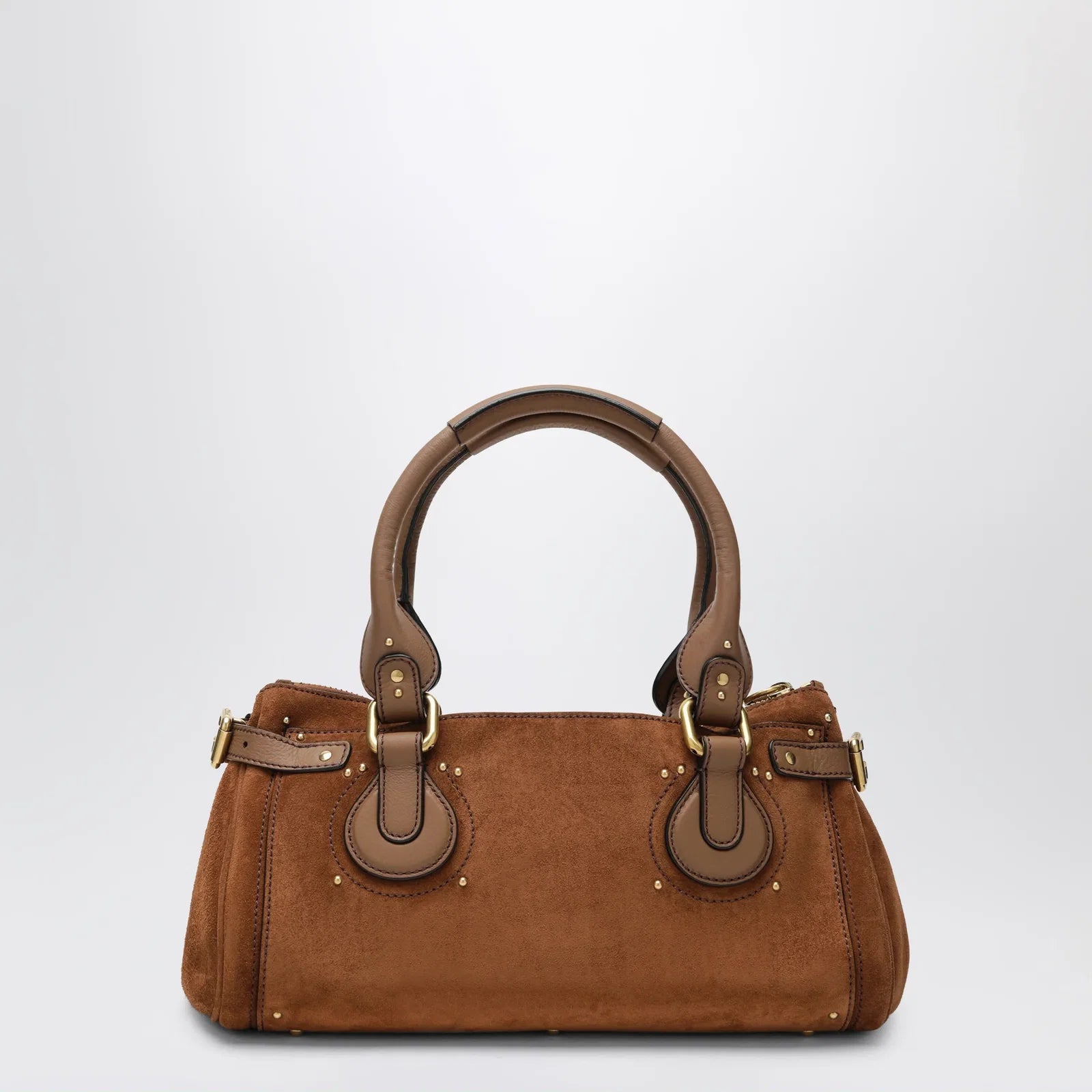 Chloé Paddington suede calf leather bag in vintage brown