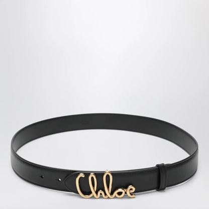 Chloé Iconic calfskin leather belt in black