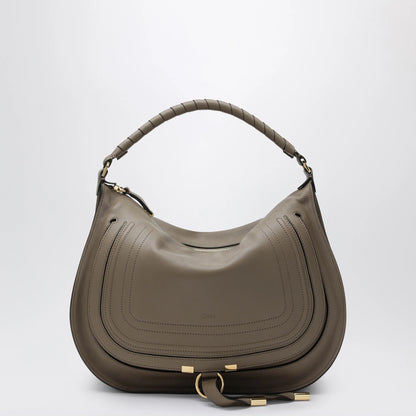 Chloé Taupe Marcie shoulder bag in leather