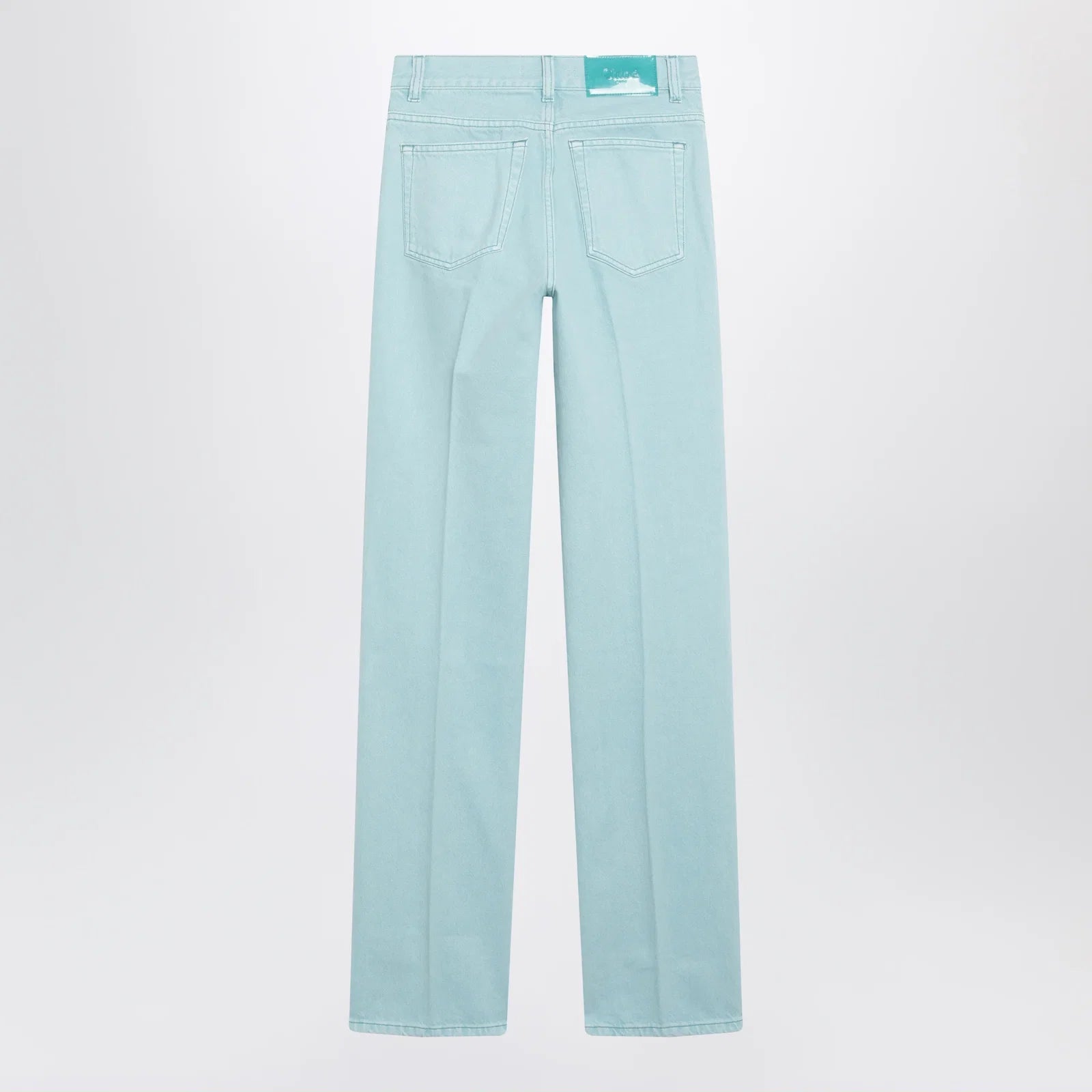 Chloé Straight jeans in turquoise organic cotton denim