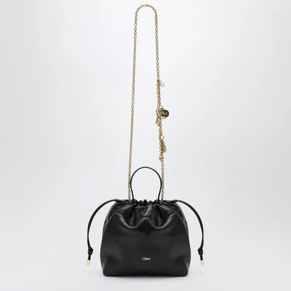Chloé Small Icons shoulder bag with chain in lambskin black