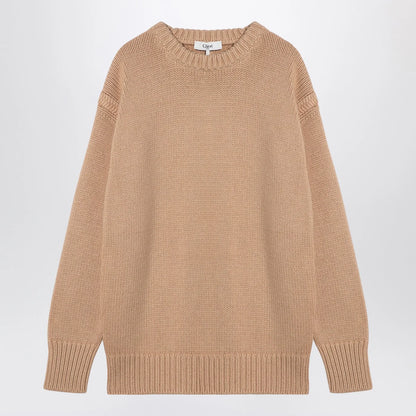 Chloé Nude cashmere and cotton oversize jumper