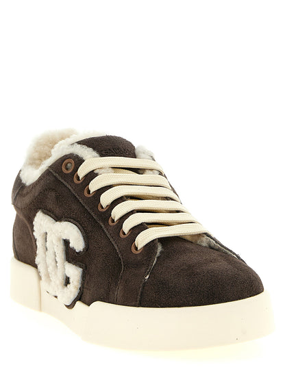 Dolce & Gabbana Shearling Low.top Sneakers
