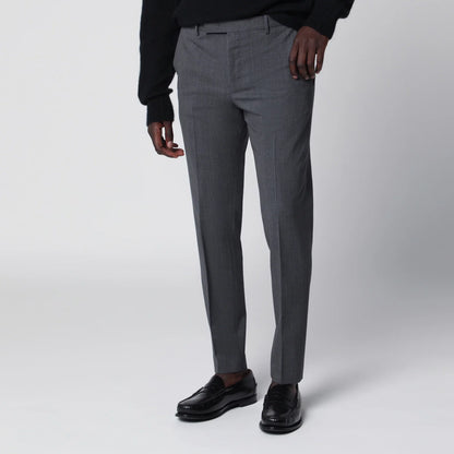 PT Torino Dieci trousers in anthracite grey wool blend