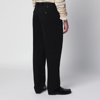 PT Torino Black Cotton Trousers