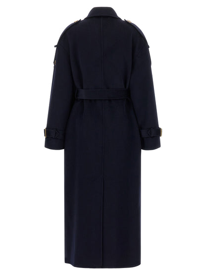 Elisabetta Franchi Double-breasted Belted Coat
