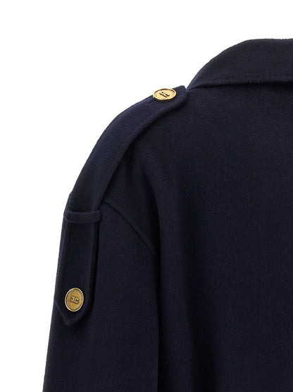 Elisabetta Franchi Double-breasted Belted Coat