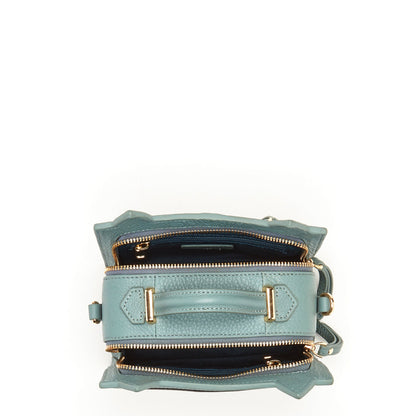 Leather Cat Purse Mineral Blue